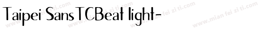Taipei SansTCBeat light字体转换